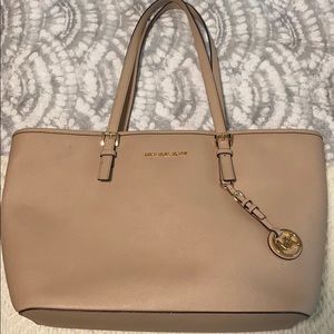 Beige MK shoulder bag
